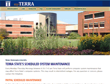 Tablet Screenshot of my.terra.edu